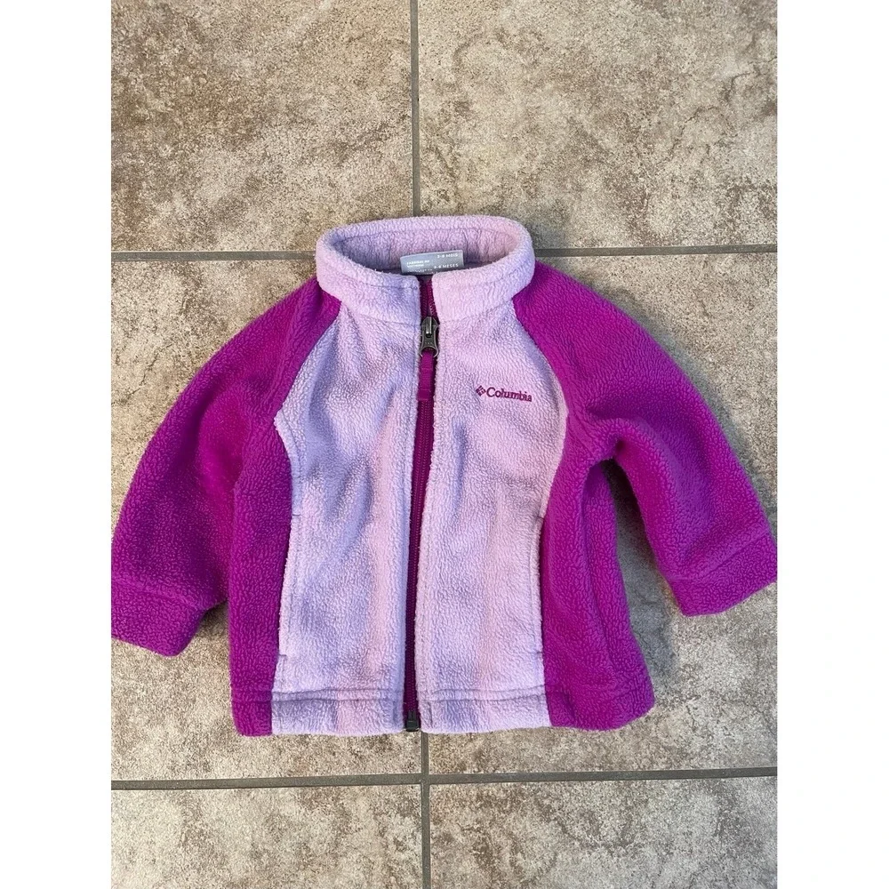 Columbia Pink Baby Girls Zip Up Fleece Jacket